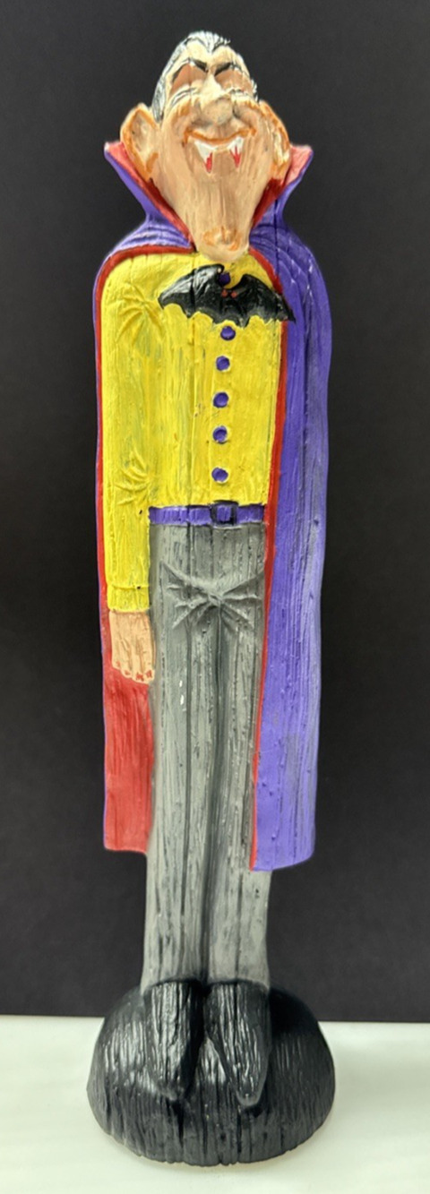 Vintage Nowells Inc Ceramic Mold Halloween Dracula Figurine Hand Painted As Is